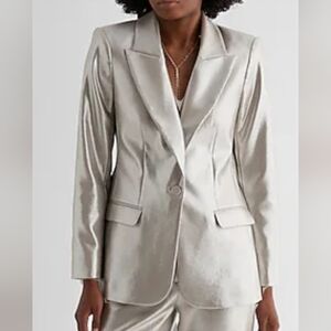 NWT Express Champagne Metallic Blazer